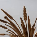 Hollywood regency gilt sheaf of wheat side table “coco chanel”, Italy 1960s