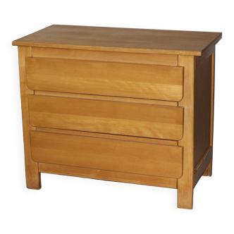 Wooden chest of drawers with rounded drawers