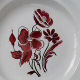 Ceranord St Amand plate with flower decoration and cutlery set