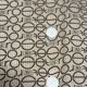 Vintage Togo pouf in brown Liberty print velvet with floral pattern by Ligne Roset (rare)