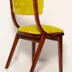 Chaise Mid-Century Moderne, Velours Vert Citron, FR Dedar, Pologne, Années 1960