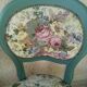 Antique chairs with studded upholstery.