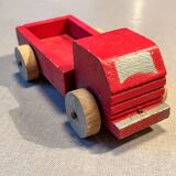 Wooden flatbed truck, antique toy