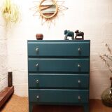 Vintage 30s dresser peacock blue