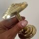 2 gold metal curtain tieback hooks