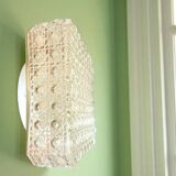 Square glass flush mount light ceiling or wall