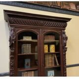 Imposing antique Neo-Renaissance bookcase