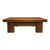 Brutalist coffee table / side table in oak – 1970s