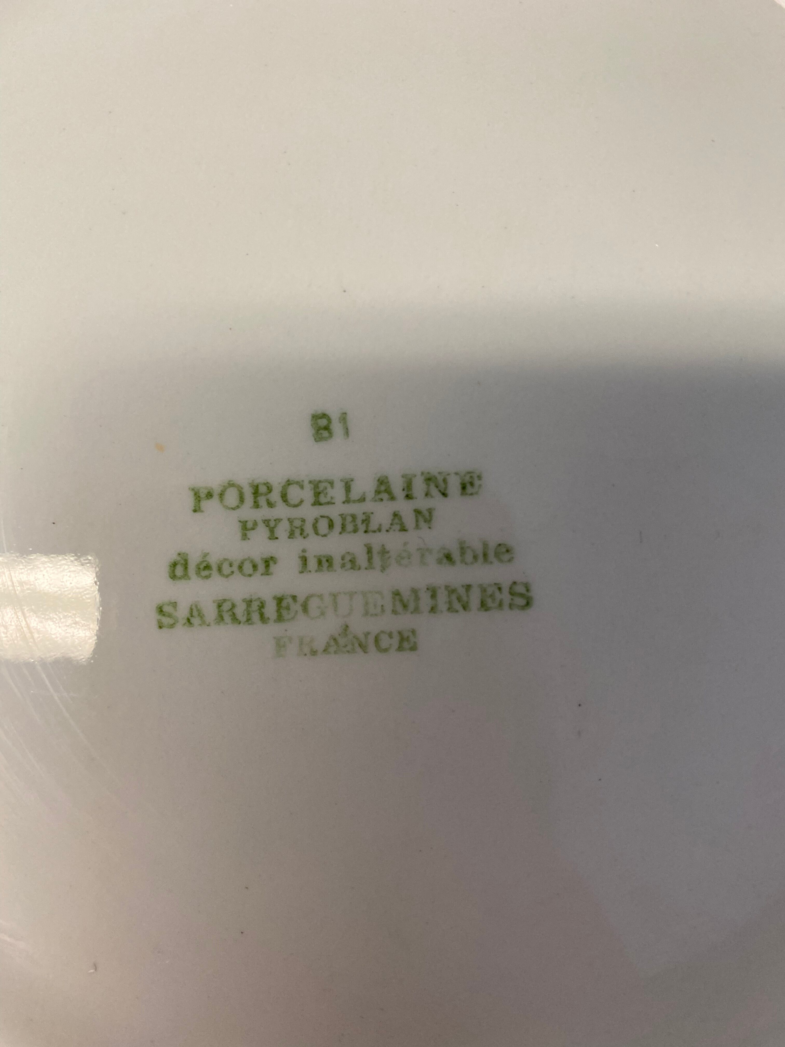 6 plates in Sarreguemines porcelain anchor and knots