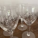 Verres à apéritif/digestif en cristal ciselé vintage 9 pièces