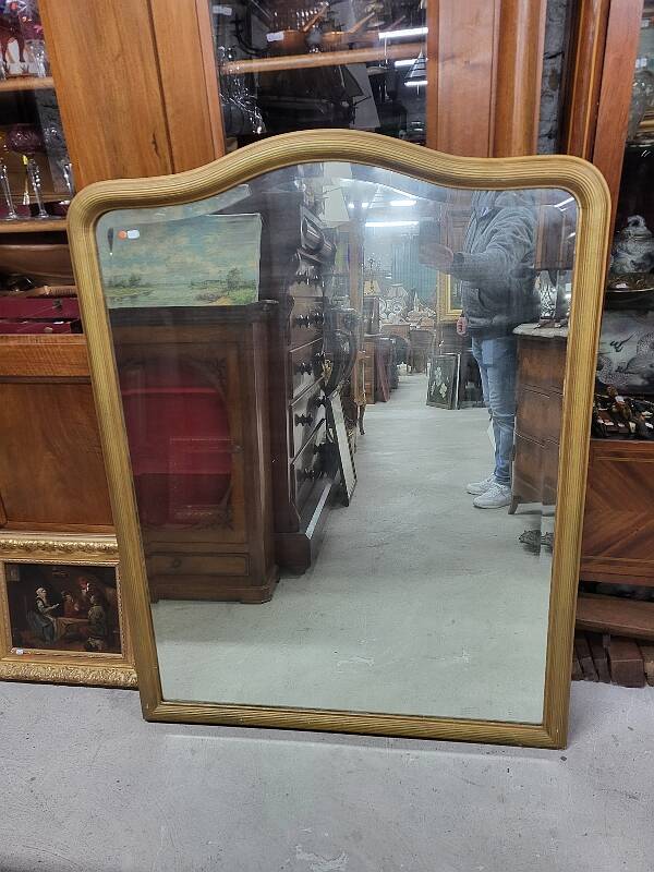 19th century gendarme's hat gilded mirror