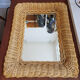 Mirror, braided rattan frame, 1960