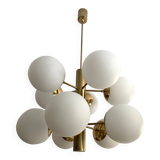Vintage Sputnik Chandelier with 10 Globes, 1970s