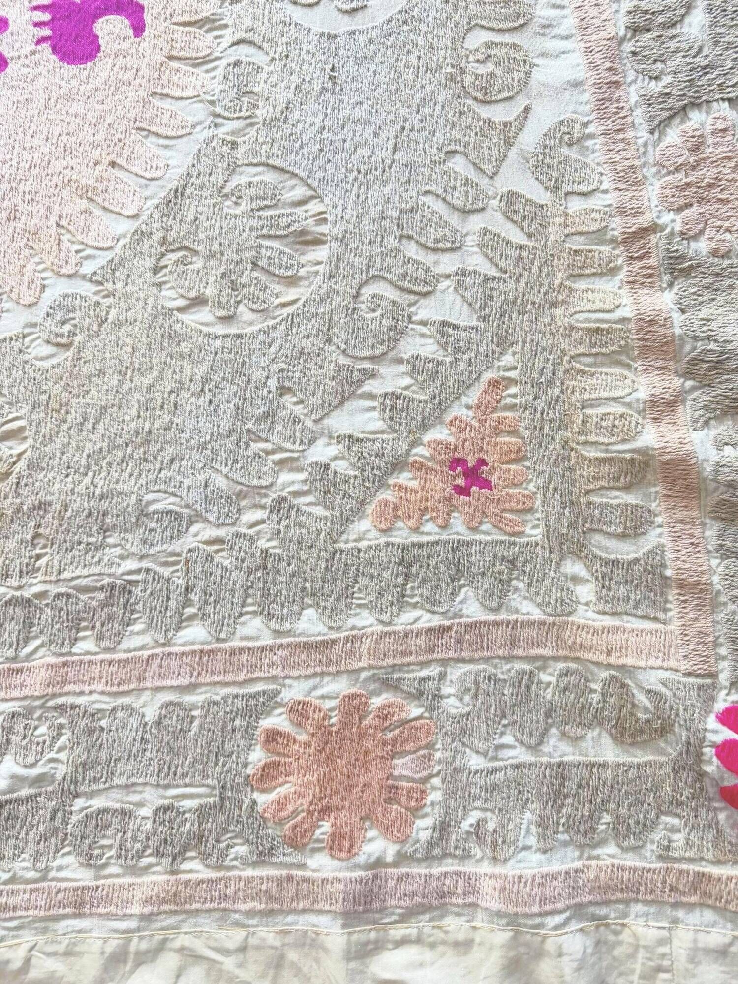 Vintage hand-embroidered tablecloth 150x156 cm