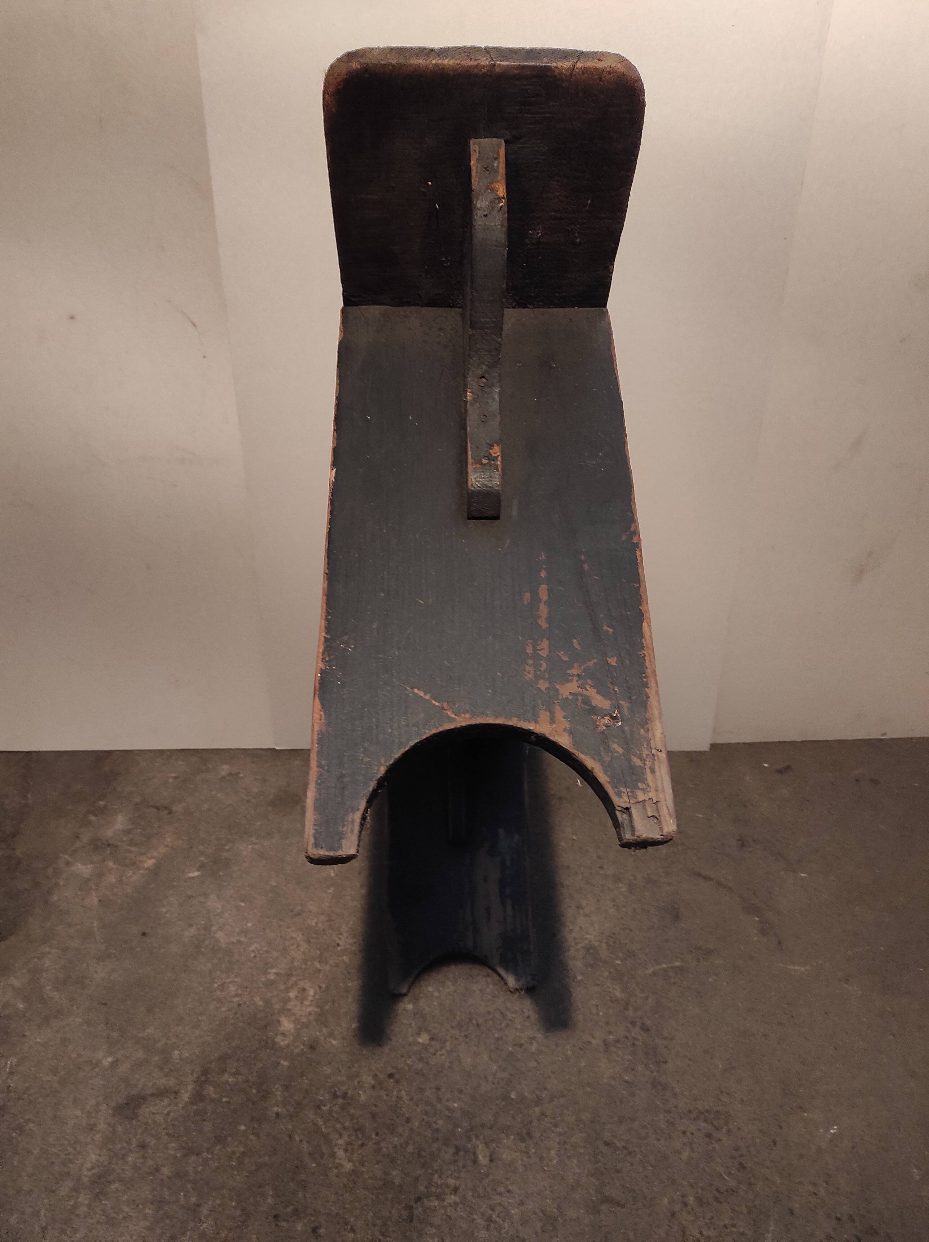 Farm bench in black patinated fir