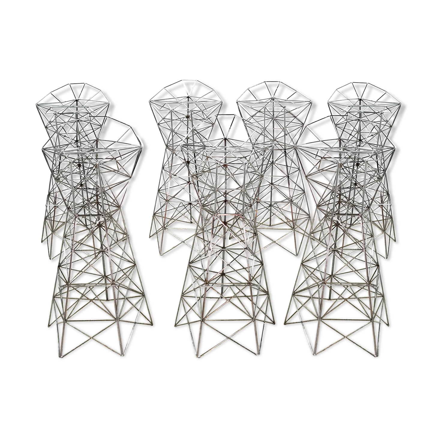 set of 7 Faraday bar stools by Fleskens & Cramer, Netherlands 2000s