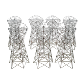 Ensemble de 7 tabourets de bar Faraday par Fleskens &Cramer, Pays-Bas années 2000