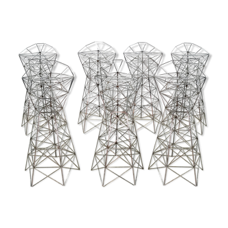 set of 7 Faraday bar stools by Fleskens & Cramer, Netherlands 2000s