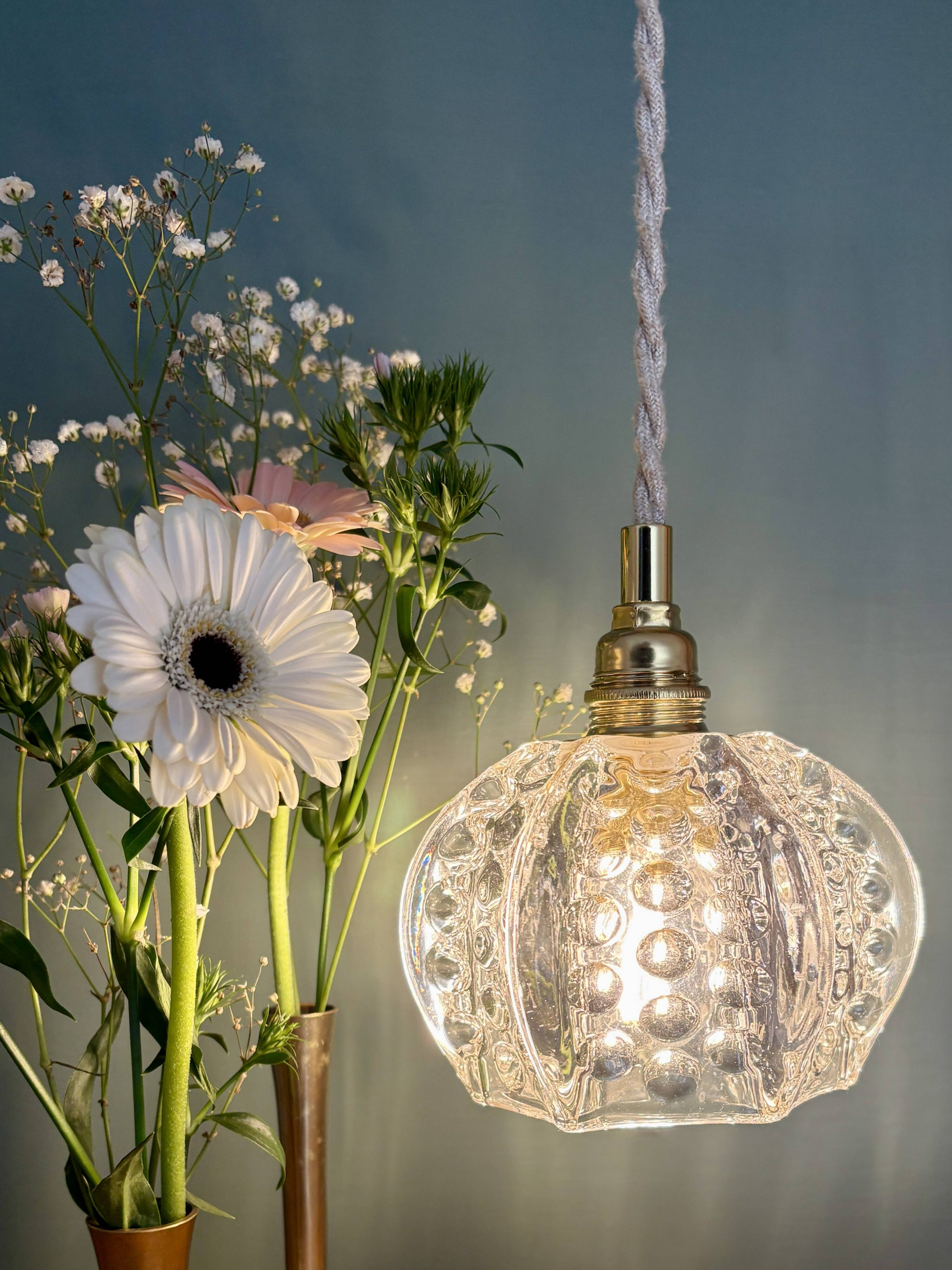 Vintage glass suspension globe