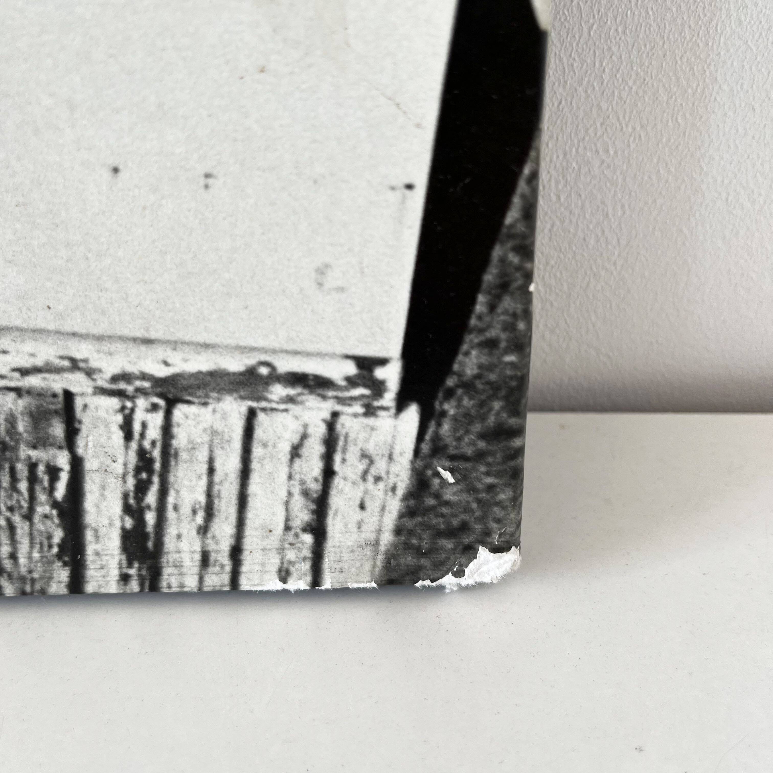 Large photograph on wooden panel Le Tréport 1980