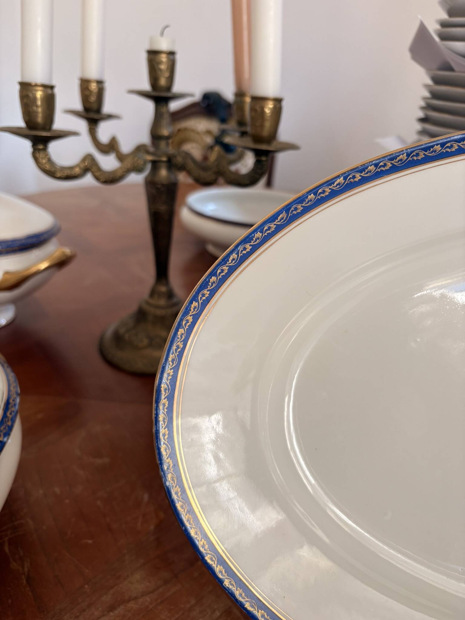 Antique Oval Dish 40x27cm Limoges Porcelain Betoule & Legrand