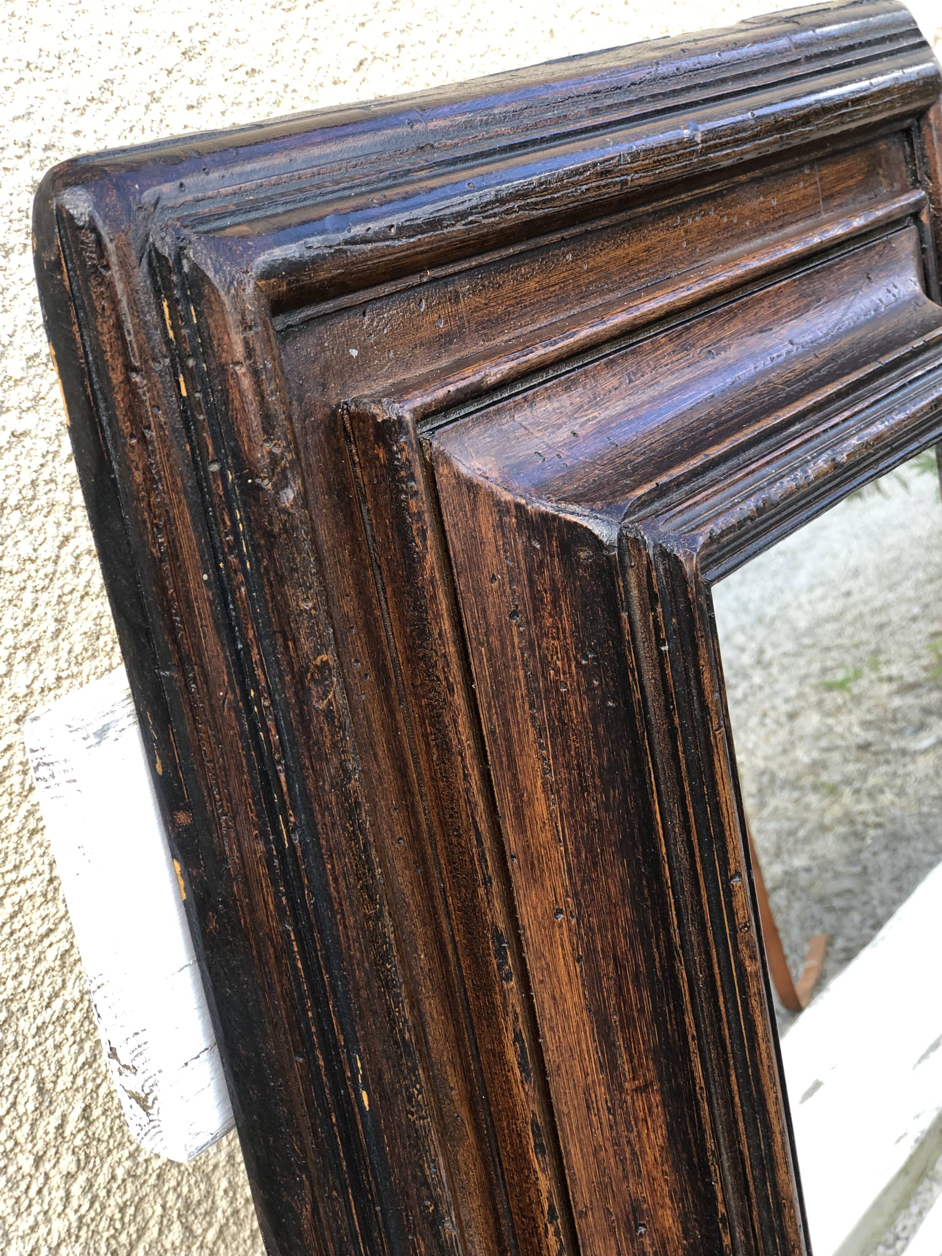 Old wooden mirror 45 x 55 x 10