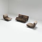 Vintage Marsala set in 'Liberty' fabric by Michel Ducaroy for Ligne Roset.