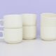 vintage set x6 beige glossy coffee cups