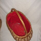 Rattan wicker basket, 1970