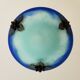 Blue glass paste and wrought iron basin suspension