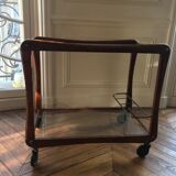 Desserte bois et laiton vintage