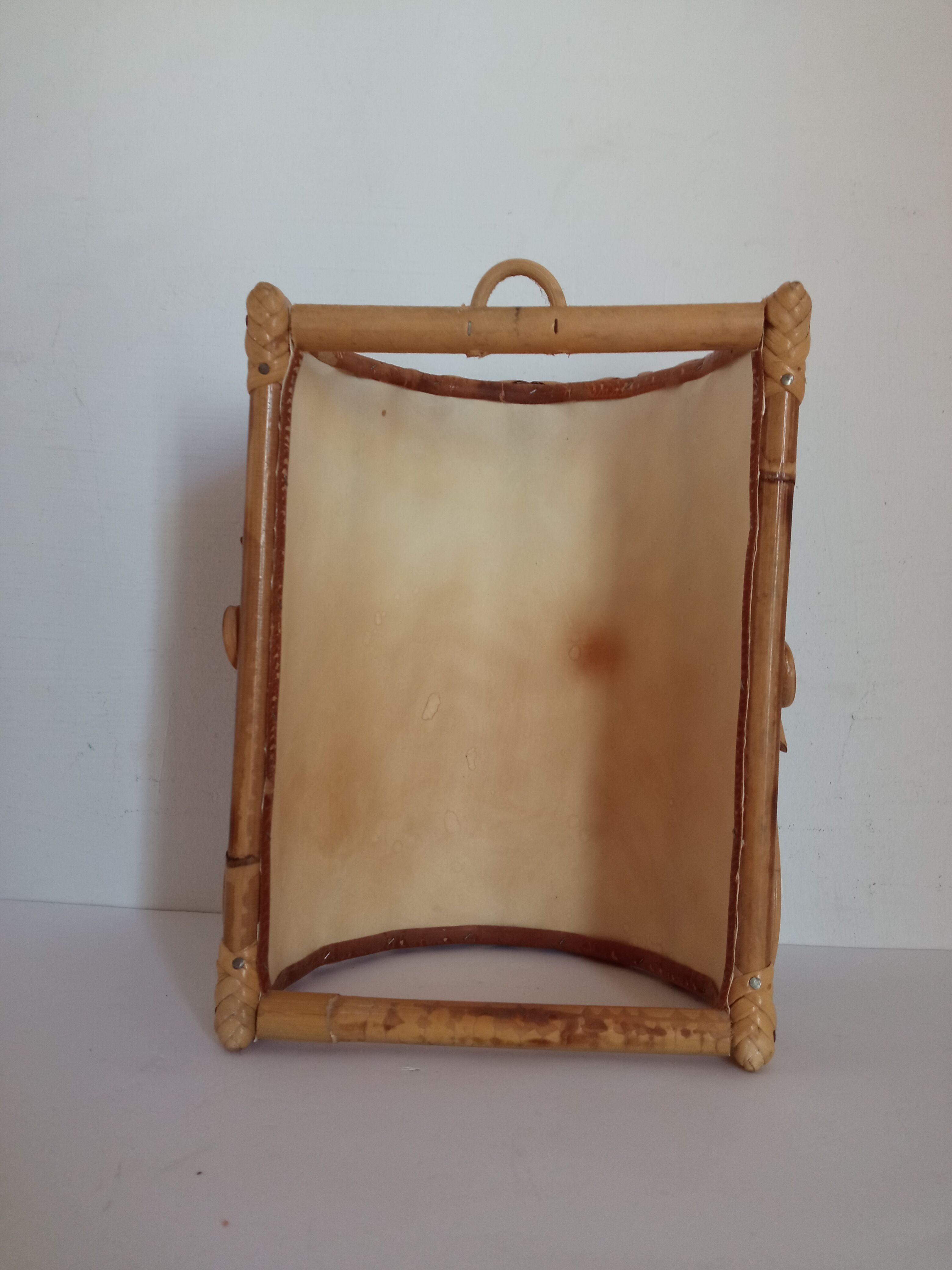 Vintage bamboo wall lamp