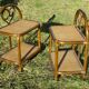 Pair of vintage rattan bedside tables 1970