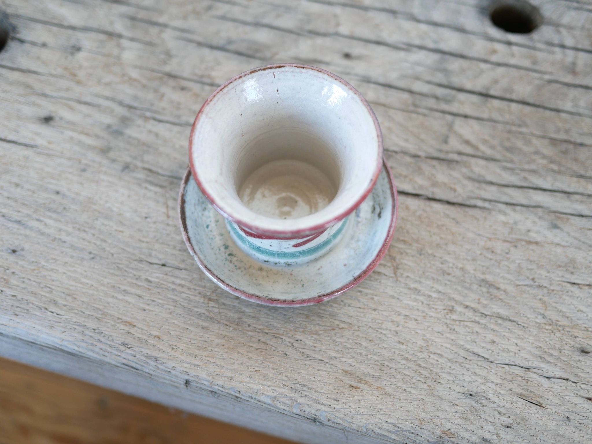 Vintage ceramic candle holder by Atelier Le Mûrier, Vallauris
