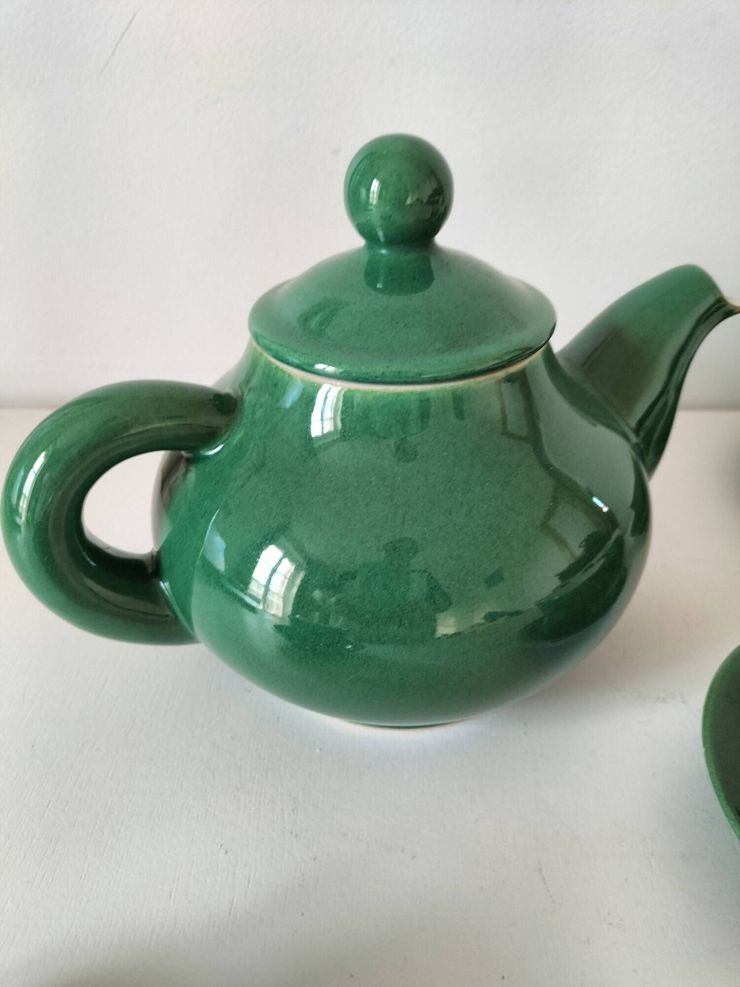 Teapot, 3 cups and sugar bowl KERALUC