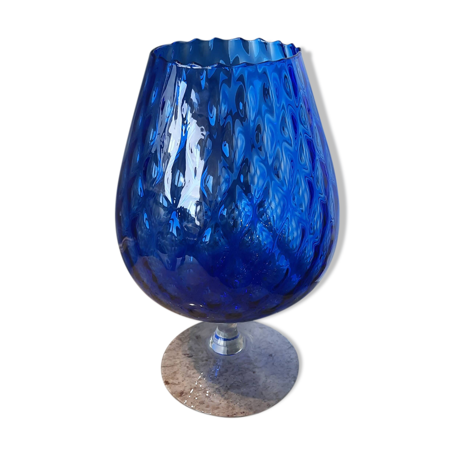 Vintage empoli crystal vase cup