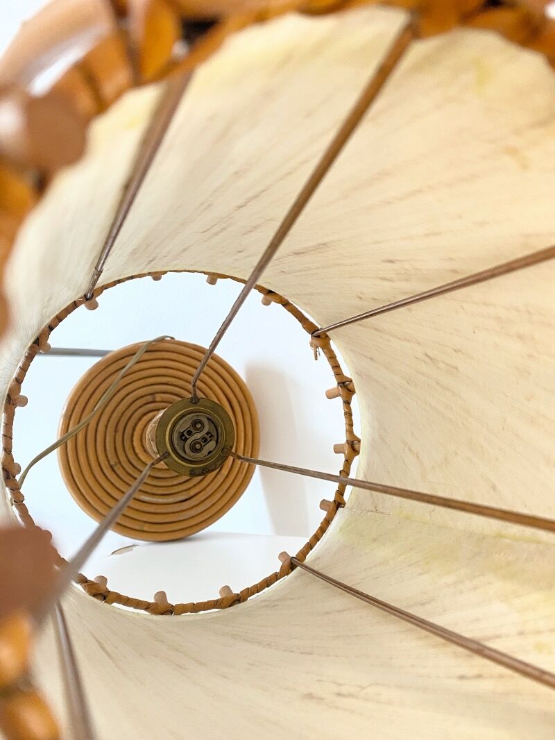 Louis Sognot rattan lamp