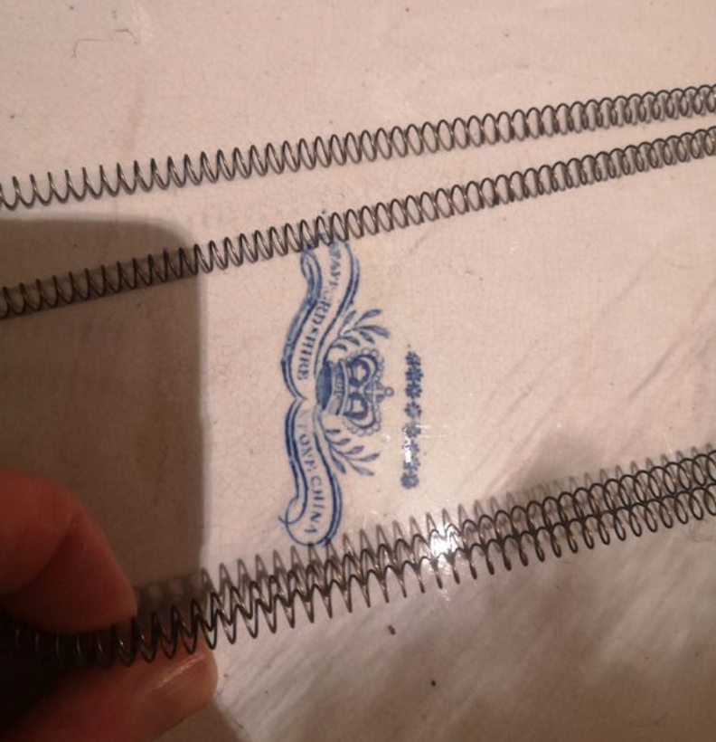 Large dish in English faience Staffordshire style 19th