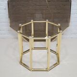 Brass  Italian coffee table by Romeo Rega, 1970s
