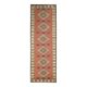 1970s Vintage Turkish Oushak Handmade Orange Runner Rug  91x361