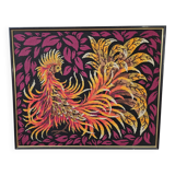 Tapisserie Oiseau de feu - Tableau Canevas vintage