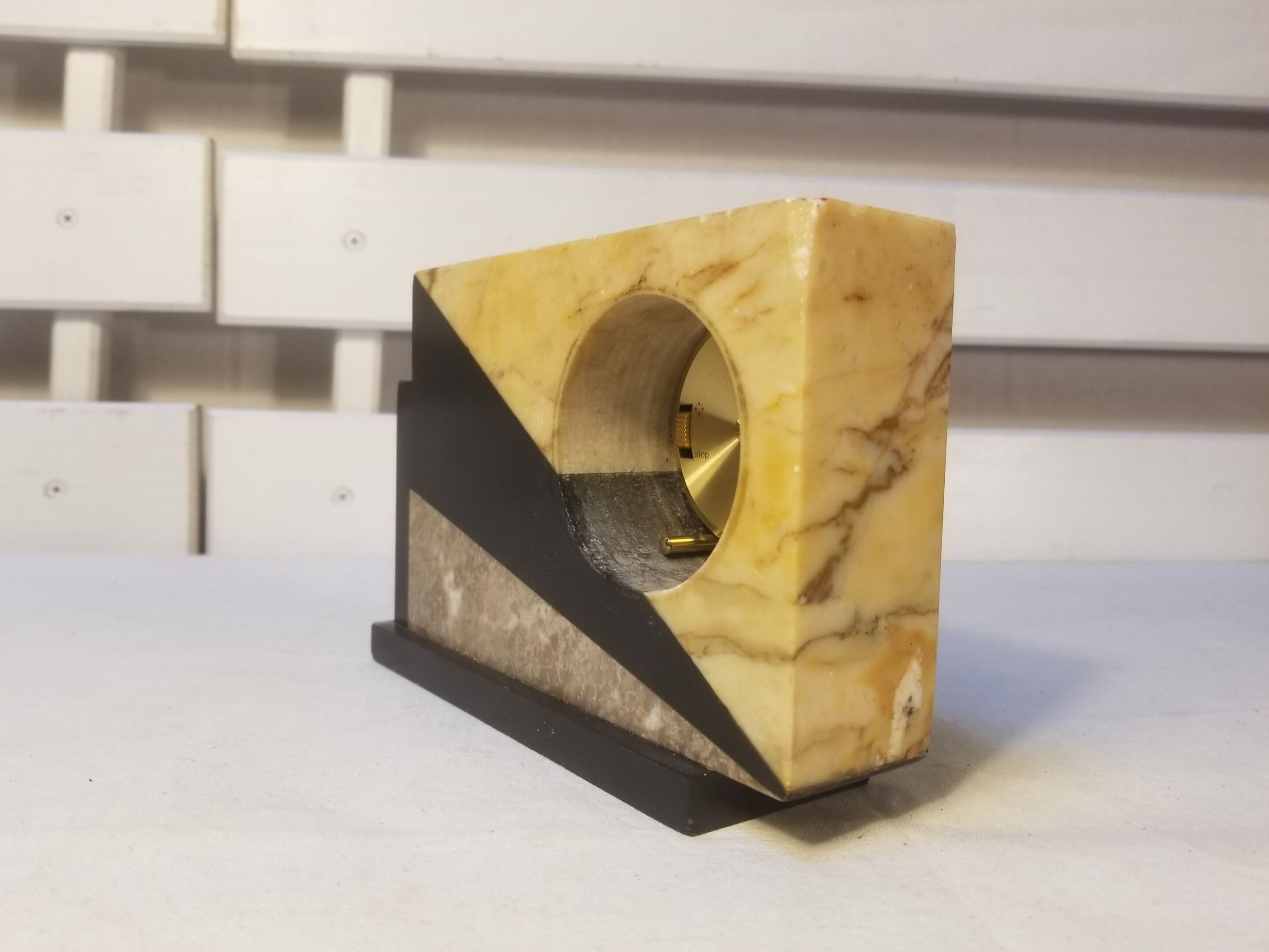 JAZ Quartz Clock Art Deco Marble Style - Table Clock