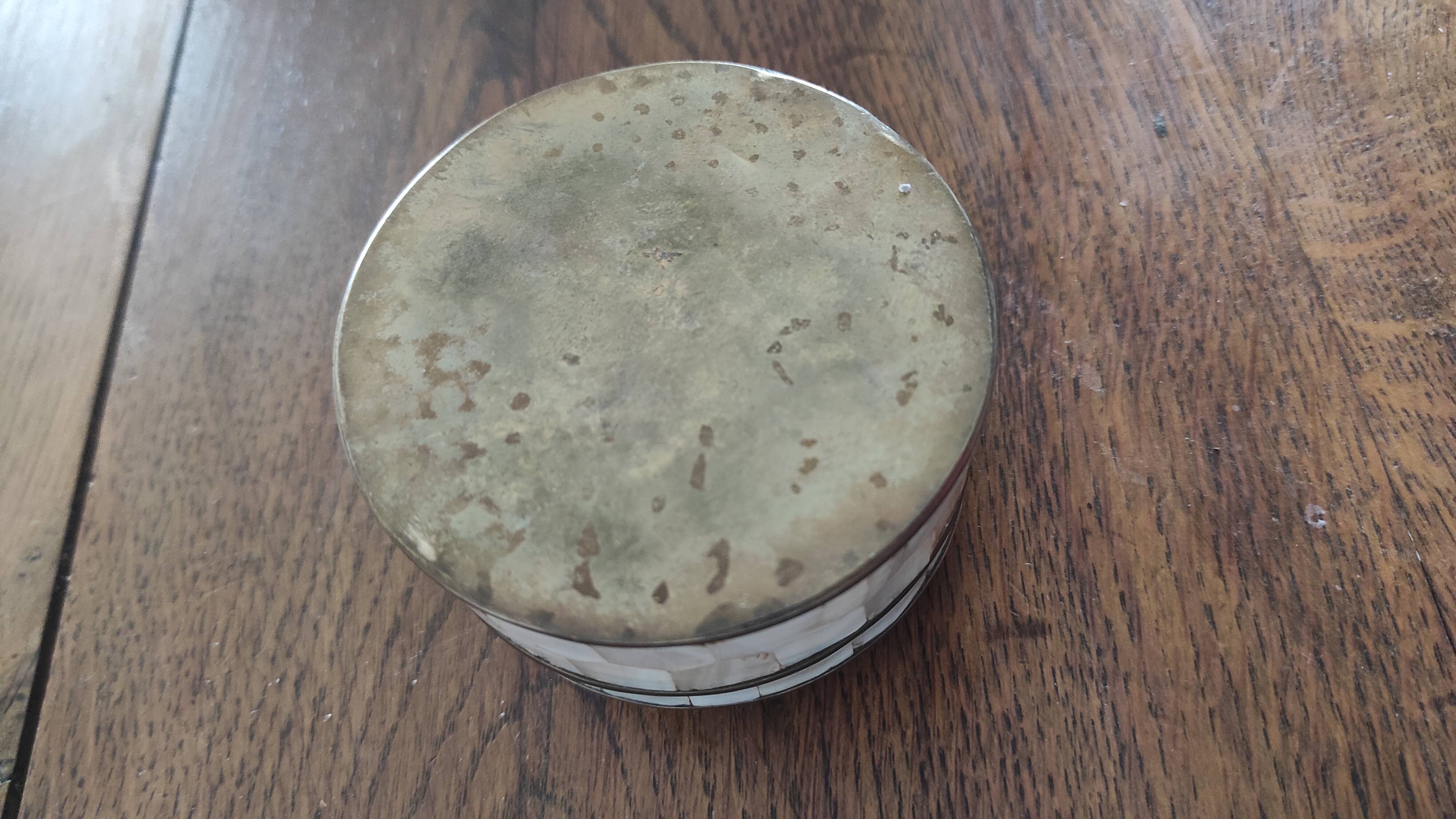 Bronze and mother-of-pearl jewelry box