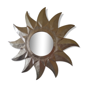 miroir soleil doré