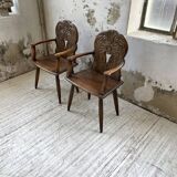 Pair of Savoyard armchairs