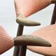 Lot de 4 chaises de salle à manger Tijsseling en wengé et tissu rouge pierre, Hulmefa, années 60
