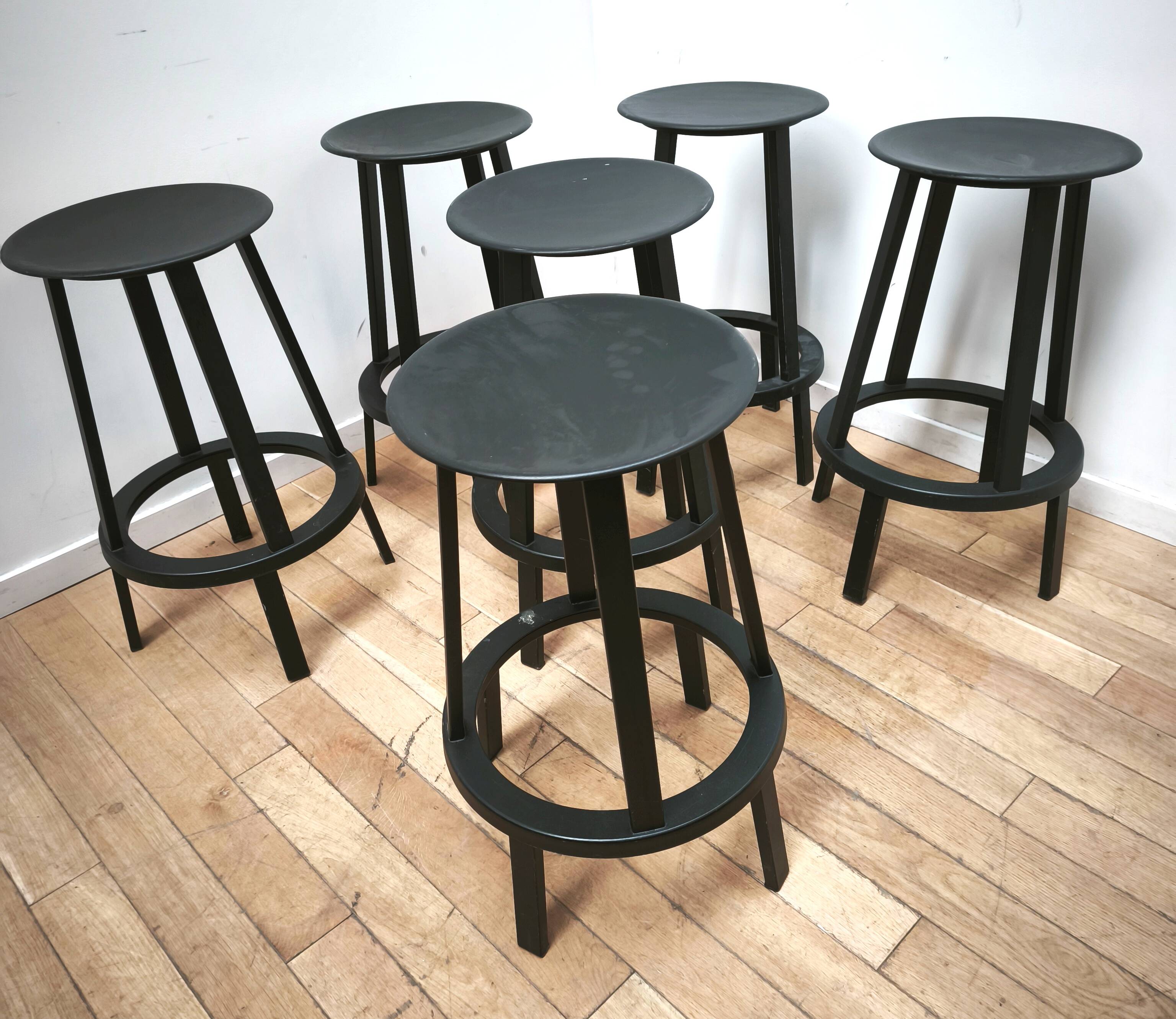 Set of 6 Revolver stools, Hay