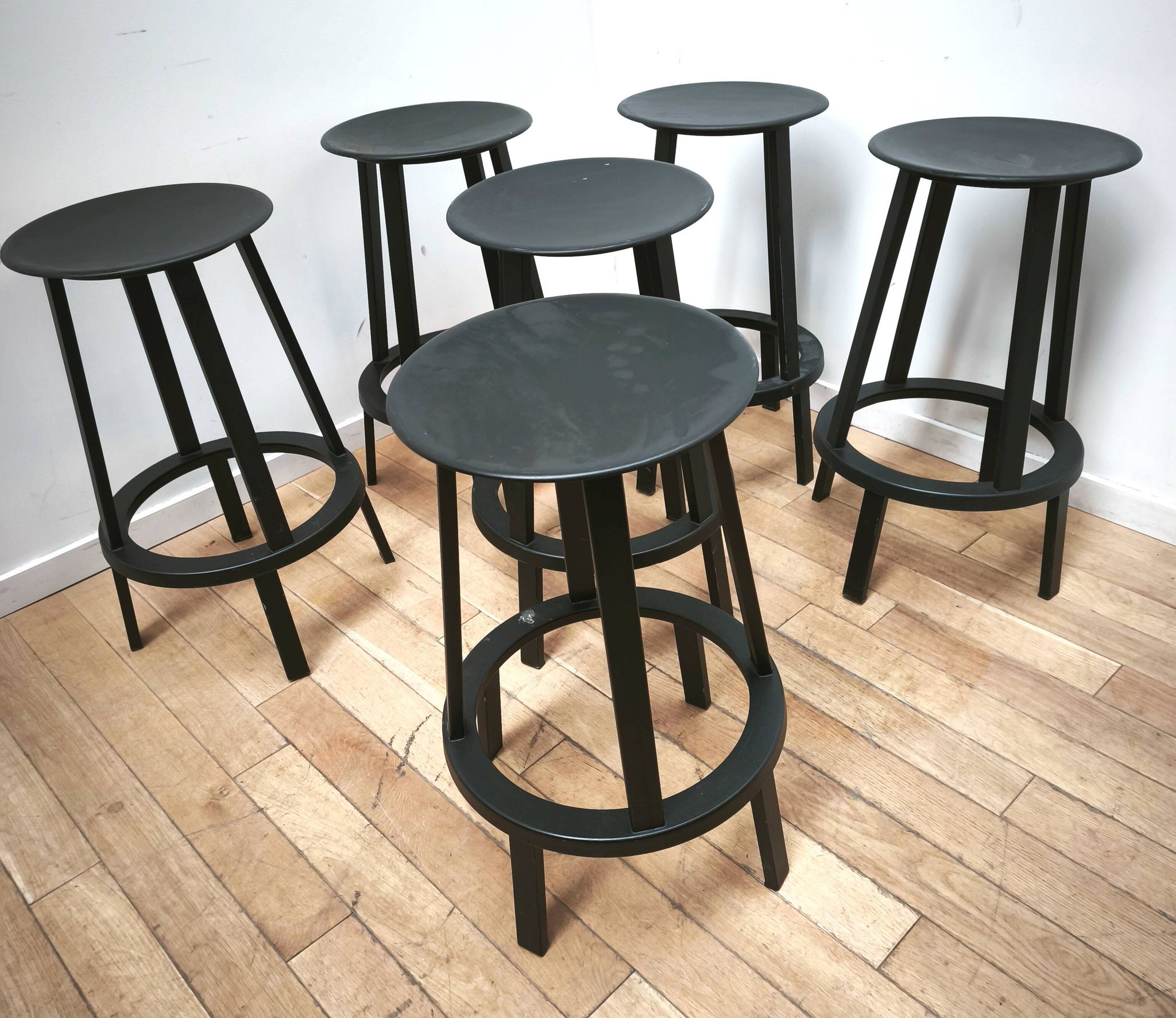 Set of 6 Revolver stools, Hay