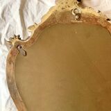 Old wall mirror in golden resin rococo style - made in france