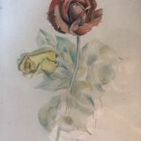 Deux roses entremélees signé Octave Matthey 1929